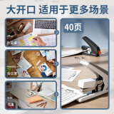 得力(deli)40页省力订书机/订书器 防卡钉功能 弹出式钉道 办公用品 白色0478