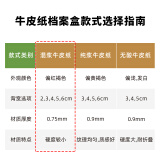 得力(deli)10只30mm混浆300g牛皮纸档案盒63205