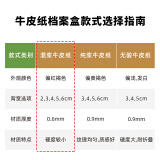 得力(deli)60mm混浆250g牛皮纸档案盒 文件盒 档案盒5620